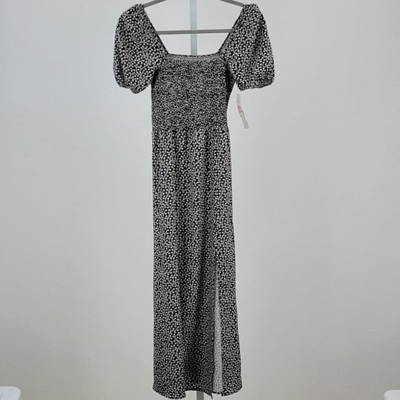 FRENCH CONNECTION elao verona crepe midi smock dress black Sz 0 - Picture 6 of 8